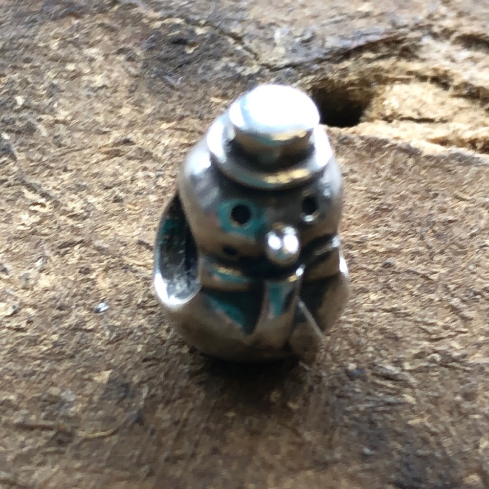 Pandora snowman charm. 925 sterling silver.